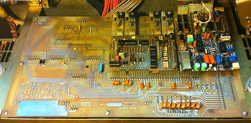 JH-114 Transport Motherboard top side, with some boards removed